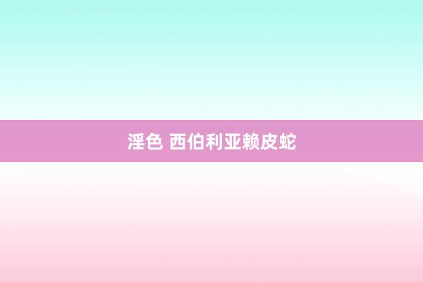 淫色 西伯利亚赖皮蛇