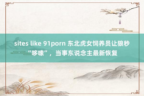 sites like 91porn 东北虎女饲养员让狼秒“哆嗦”，当事东说念主最新恢复