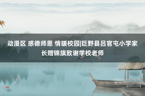 动漫区 感德师恩 情暖校园|巨野县吕官屯小学家长赠锦旗致谢学校老师
