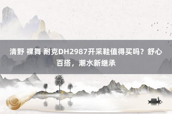 清野 裸舞 耐克DH2987开采鞋值得买吗？舒心百搭，潮水新继承