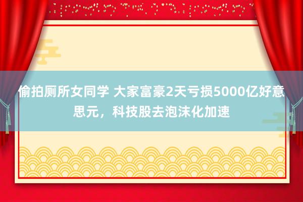 偷拍厕所女同学 大家富豪2天亏损5000亿好意思元，科技股去泡沫化加速