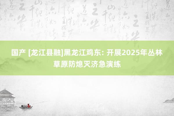 国产 [龙江县融]黑龙江鸡东: 开展2025年丛林草原防熄灭济急演练
