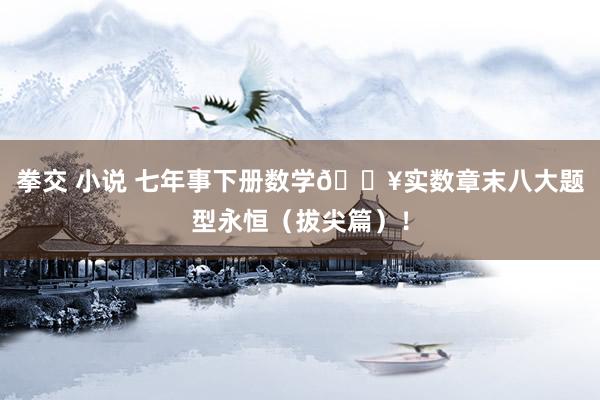 拳交 小说 七年事下册数学🔥实数章末八大题型永恒（拔尖篇）！