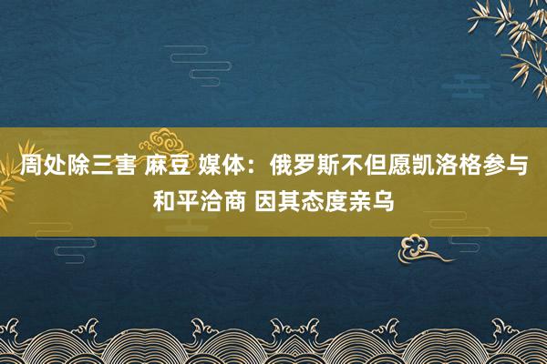 周处除三害 麻豆 媒体：俄罗斯不但愿凯洛格参与和平洽商 因其态度亲乌