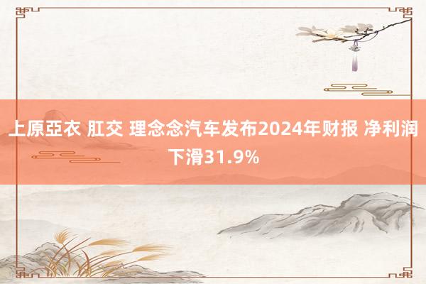 上原亞衣 肛交 理念念汽车发布2024年财报 净利润下滑31.9%
