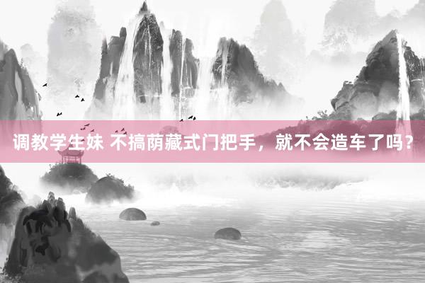 调教学生妹 不搞荫藏式门把手，就不会造车了吗？